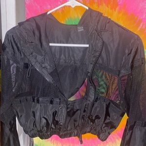 Windsor fishnet cropped jacket